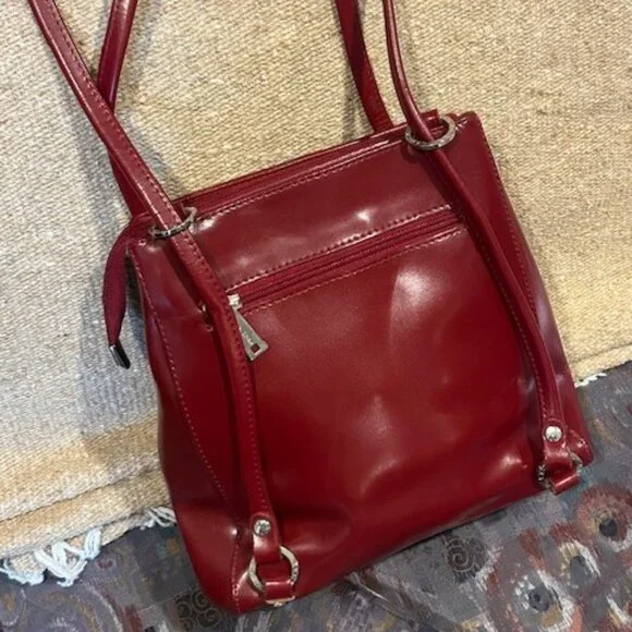 LANCASTER PARIS Deep Red Leather Designer PURSE - Picture 9 of 12